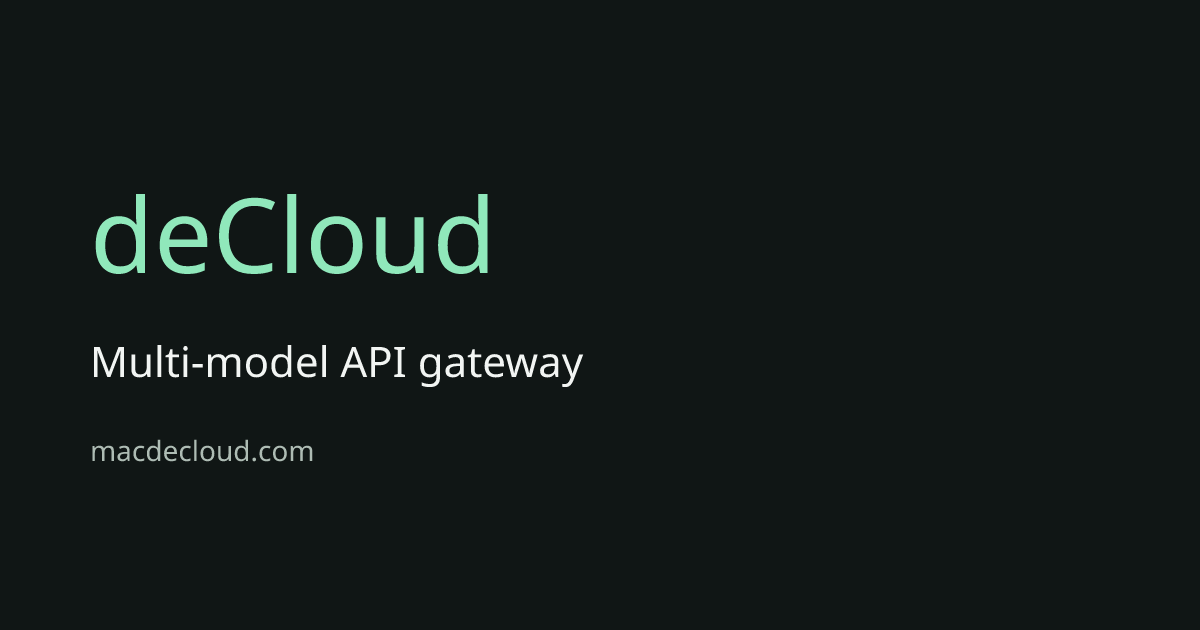 deCloud — Find your client and open its dedicated setup guide.